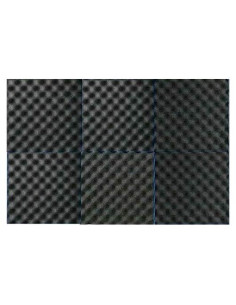 Paneles de Espuma Acústica BookishBunny 6 Piezas 30.48x30.48cm