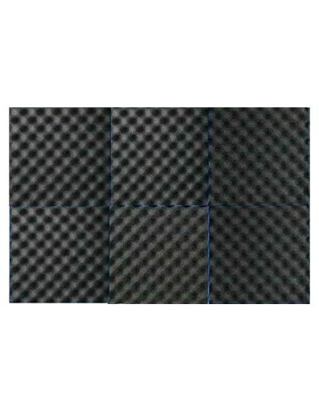 Paneles de Espuma Acústica BookishBunny 6 Piezas 30.48x30.48cm