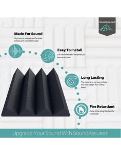 Paneles Acústicos SoundAssured 48 Piezas 30.48x30.48 cm Verde 2