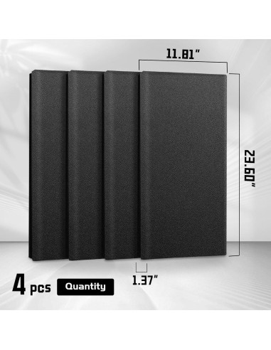 Paneles Acústicos Absorbentes Diapu 4 pcs 60x30 cm Gris