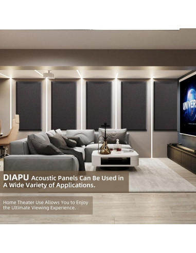 Paneles Acústicos Absorbentes Diapu 4 pcs 60x30 cm Gris