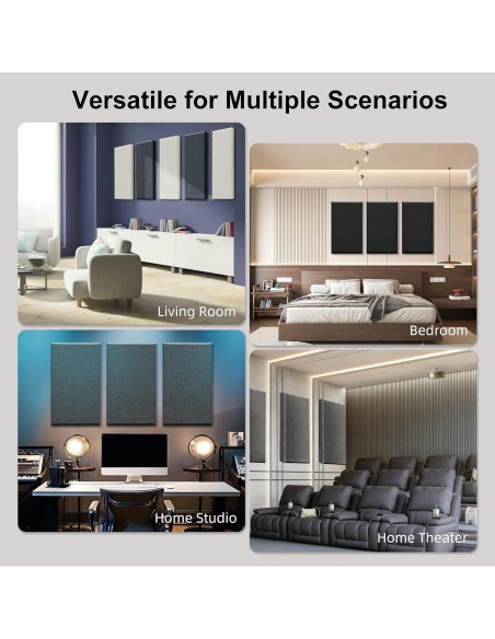 Paneles Acústicos Absorbentes Diapu 4 pcs 60x30 cm Gris