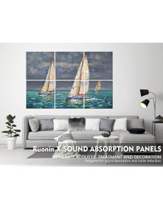 Paneles Acústicos Decorativos Ruonin.X 182.88x121.92cm Vela de Carreras 2