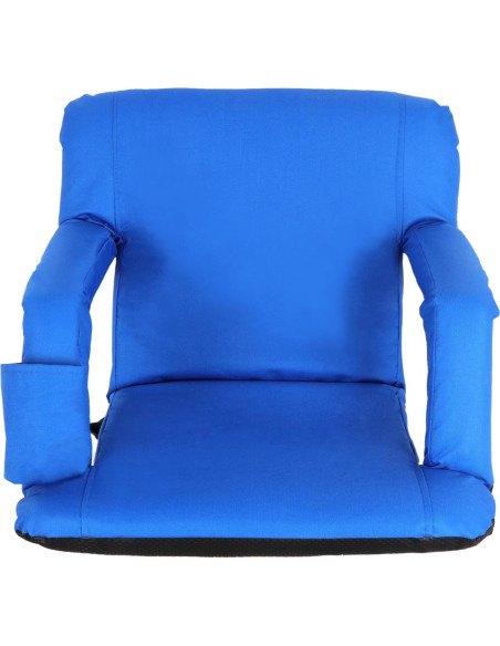 Asiento de Estadio Plegable ZENY Azul con Respaldo y Cojín