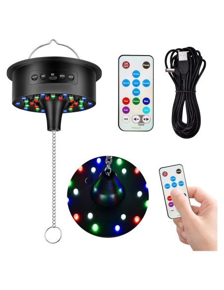 Motor de Bola de Disco IGRARK con Luz y Control Remoto 0-15 RPM