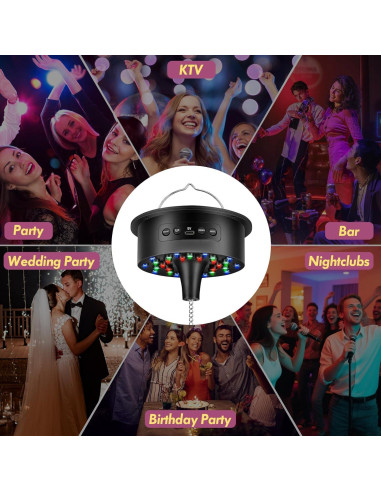 Motor de Bola de Disco IGRARK con Luz y Control Remoto 0-15 RPM