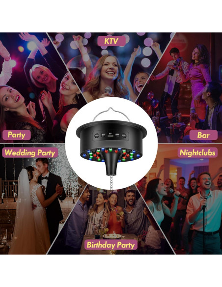 Motor de Bola de Disco IGRARK con Luz y Control Remoto 0-15 RPM