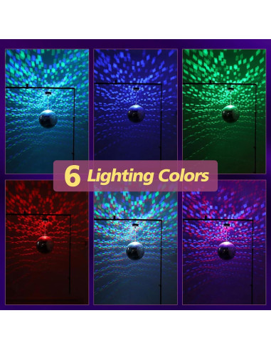 Motor de Bola de Disco IGRARK con Luz y Control Remoto 0-15 RPM