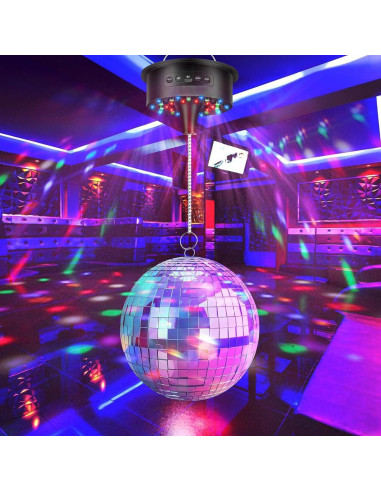 Motor de Bola de Disco IGRARK con Luz y Control Remoto 0-15 RPM