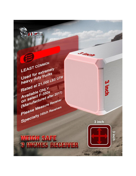 Enganche de Remolque Ajustable MZS de Aluminio 21,000 LBS