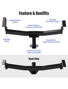 Enganche de Remolque HD Ridez Clase 3 para Nissan Rogue 2008-2020 2