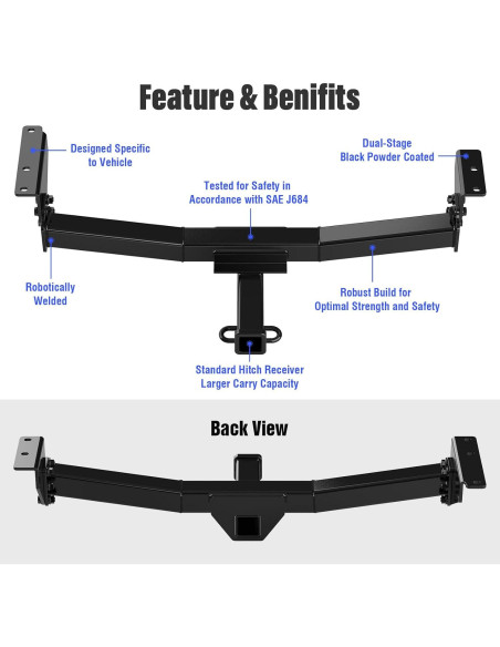 Enganche de Remolque HD Ridez Clase 3 para Nissan Rogue 2008-2020