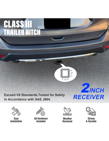 Enganche de Remolque HD Ridez Clase 3 para Nissan Rogue 2008-2020