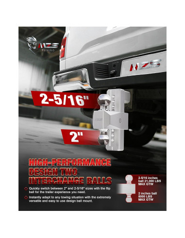 Enganche de Remolque Ajustable MZS de Aluminio 21,000 LBS