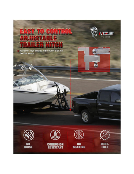 Enganche de Remolque Ajustable MZS de Aluminio 21,000 LBS