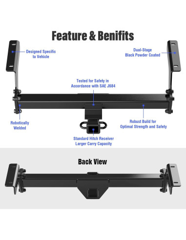 Enganche de Remolque HD Ridez Clase 3 para Subaru Crosstrek 2018-2023