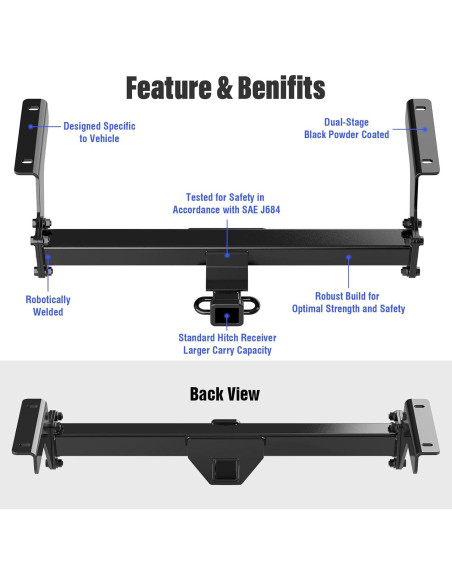 Enganche de Remolque HD Ridez Clase 3 para Subaru Crosstrek 2018-2023