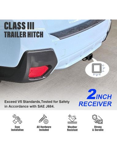 Enganche de Remolque HD Ridez Clase 3 para Subaru Crosstrek 2018-2023