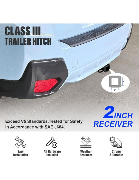 Enganche de Remolque HD Ridez Clase 3 para Subaru Crosstrek 2018-2023