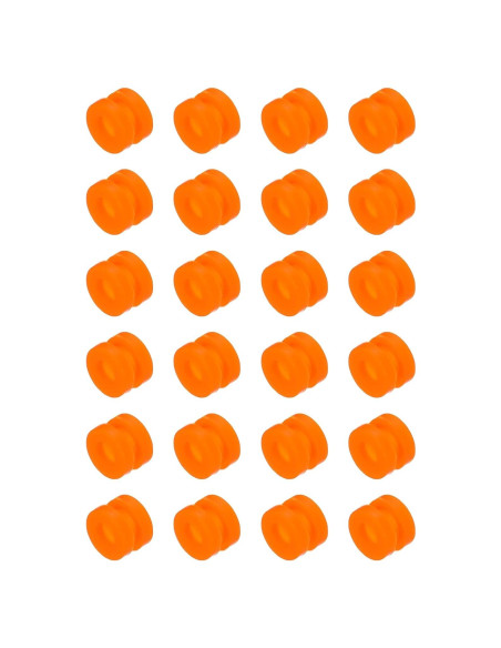 Bolas de Goma Antivibración MECCANIXITY 24 Piezas Naranja