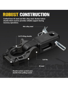 Enganche de Remolque Shackle BUNKER INDUST 2" Negro 4745 kg 2