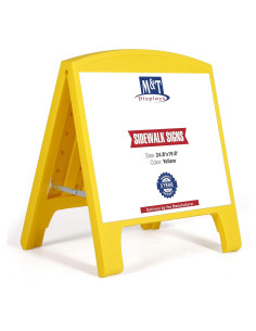Cartel Sandwich A-Frame M&T Displays Amarillo 63x50 cm Doble Cara