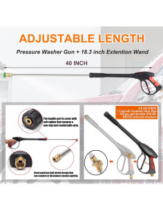 Kit de Pistola y Manguera iMeshbean 4000PSI 26FT 2