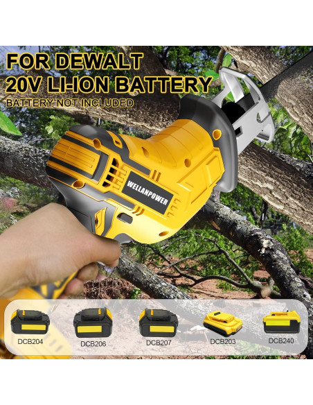 Sierra Recíproca Inalámbrica Wellanpower 20V 3500 SPM con 4 Cuchillas