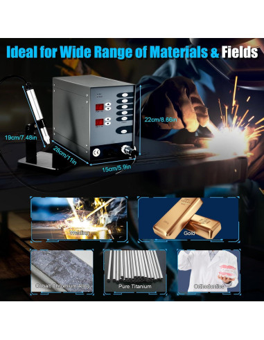 Máquina de Soldadura por Puntos Automática POIOKLJRE 110V 5 en 1