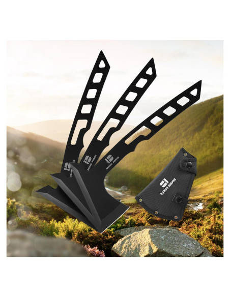 Hacha de Camping KHU 24.3 cm con Funda - Supervivencia y Caza