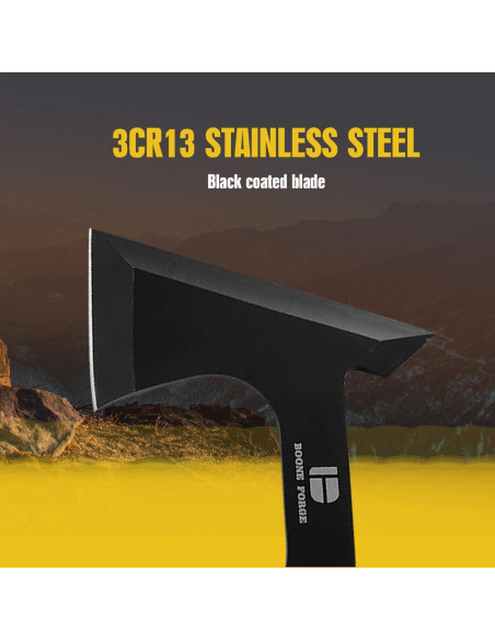 Hacha de Camping KHU 24.3 cm con Funda - Supervivencia y Caza