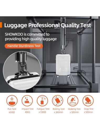 SHOWKOO Juego de Maletas Expandibles 3 Piezas PC+ABS Blancas