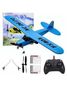 Avión RC Eayaele J-3 Cub 2 Canales para Niños Azul