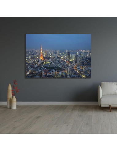 Póster Artístico Giclee Anon, Josh - Atardecer Tokio 60x40 cm