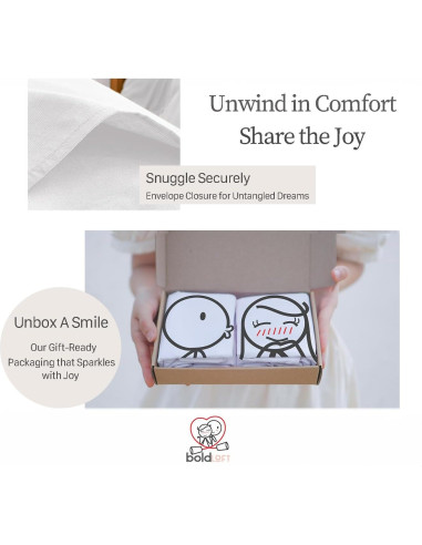 BoldLoft Fundas de Almohada para Parejas 50.8x76.2 cm Amor