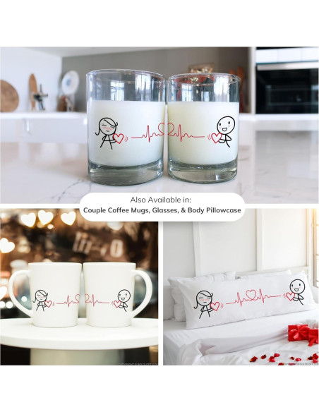 BoldLoft Fundas de Almohada para Parejas 50.8x76.2 cm Amor