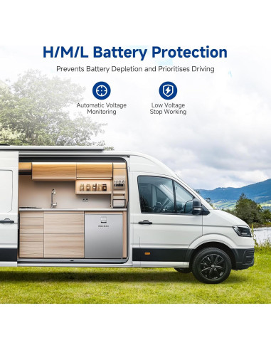 Refrigerador Portátil BODEGACOOLER 60L 12V Doble Modo Plata