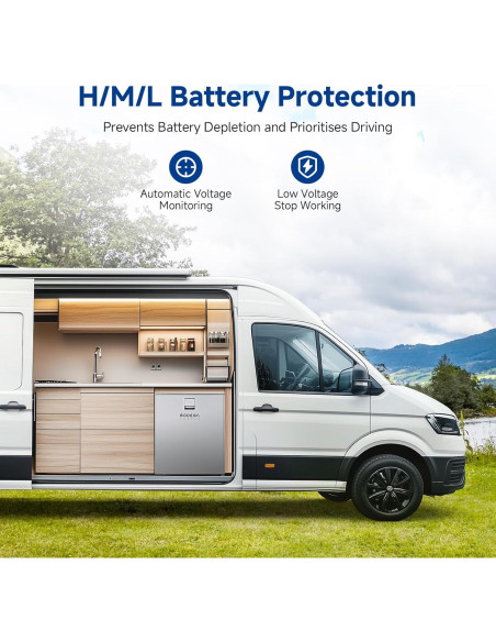 Refrigerador Portátil BODEGACOOLER 60L 12V Doble Modo Plata