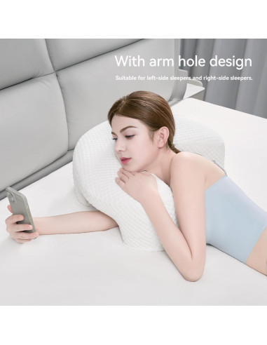 Almohada Ergonómica AM AEROMAX Reina para Dormir de Lado