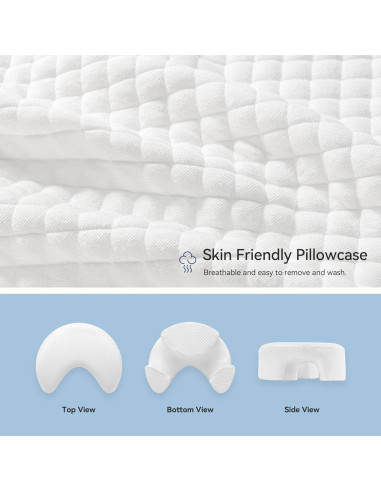 Almohada Ergonómica AM AEROMAX Reina para Dormir de Lado