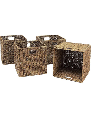 Juego de 4 Cestas de Almacenamiento Plegables Trademark Innovations