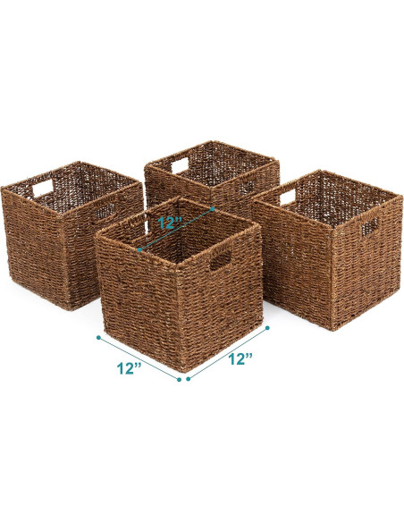 Juego de 4 Cestas de Almacenamiento Plegables Trademark Innovations