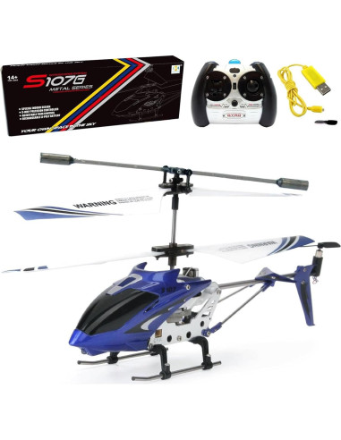 Helicóptero RC SYMA S107G 3 Canales Giroscopio Azul