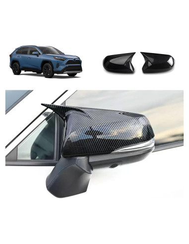 Cubierta de Espejo Lateral Terdaray para Toyota RAV4 2019-2024 ABS 2PCS