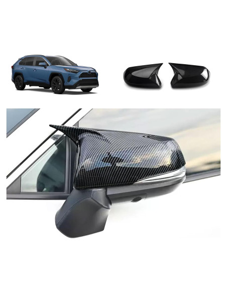 Cubierta de Espejo Lateral Terdaray para Toyota RAV4 2019-2024 ABS 2PCS