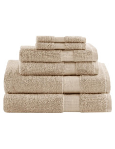 Juego de Toallas de Baño Turco Comfort Spaces 6 Piezas Beige