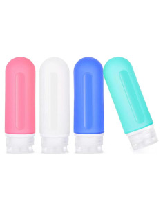 Botellas de viaje 3 oz ABUNRO a prueba de fugas 4+2 tarros