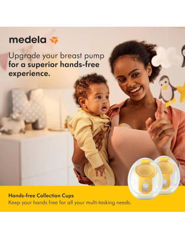 Tazas de Colección Manos Libres Medela - 2 Unidades, Compatibles con Bombas