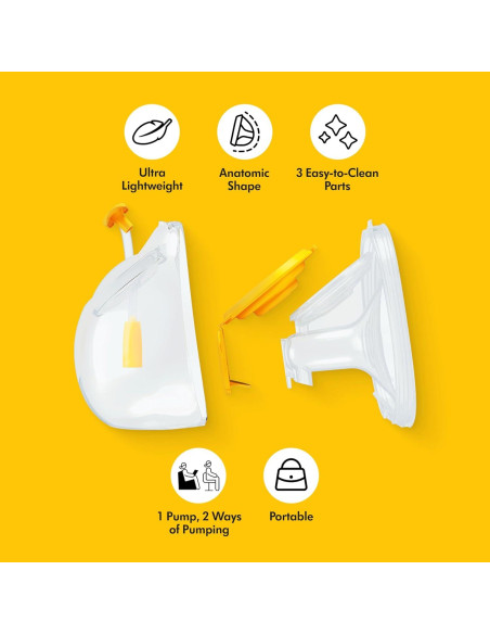 Tazas de Colección Manos Libres Medela - 2 Unidades, Compatibles con Bombas