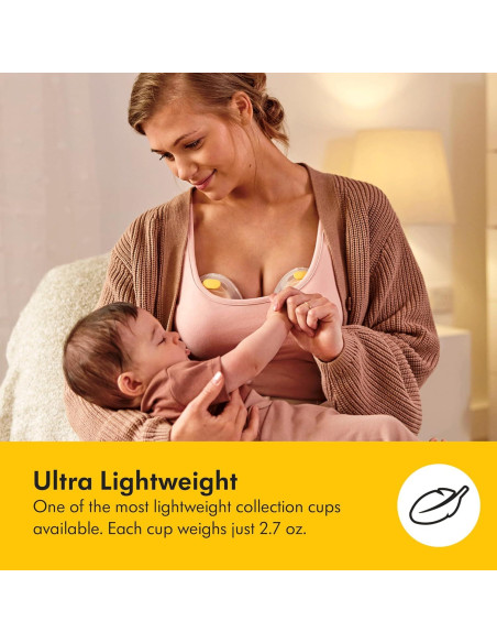 Tazas de Colección Manos Libres Medela - 2 Unidades, Compatibles con Bombas